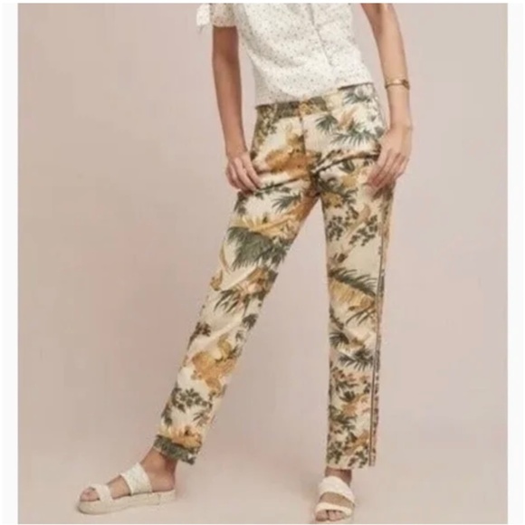 Anthropologie Chino s30  bird  print. - Picture 2 of 9